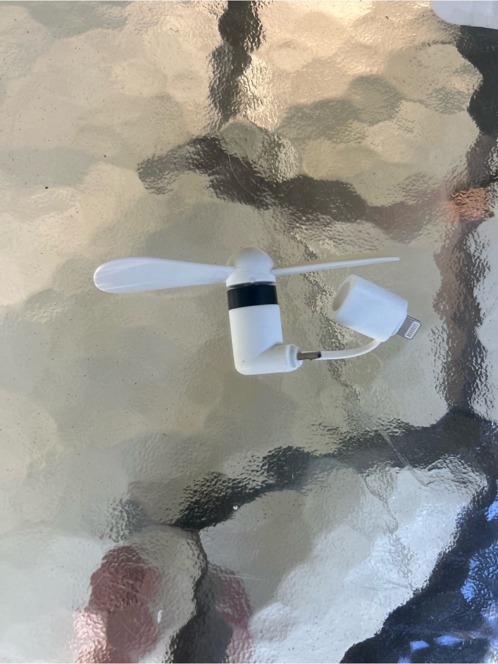Mini USB/lightning adapter Fan - White or Black